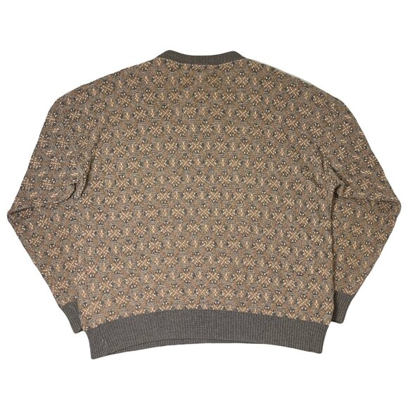 Vintage Geoffrey Beene Pattern Knit Sweater XL - Picture 2 of 6